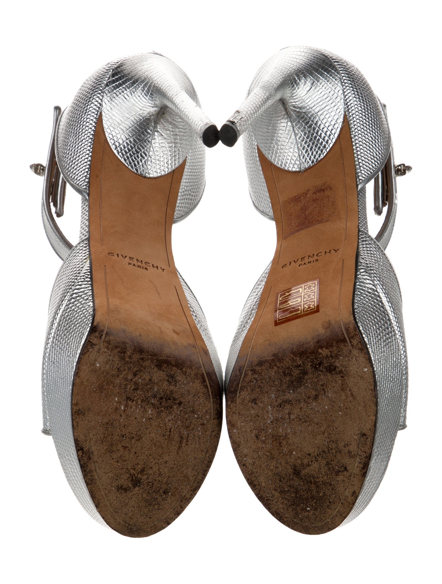 Givenchy Embossed Leather Sandals